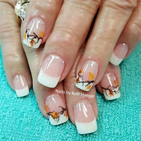 french fall nail designs|french tip fall nail designs.